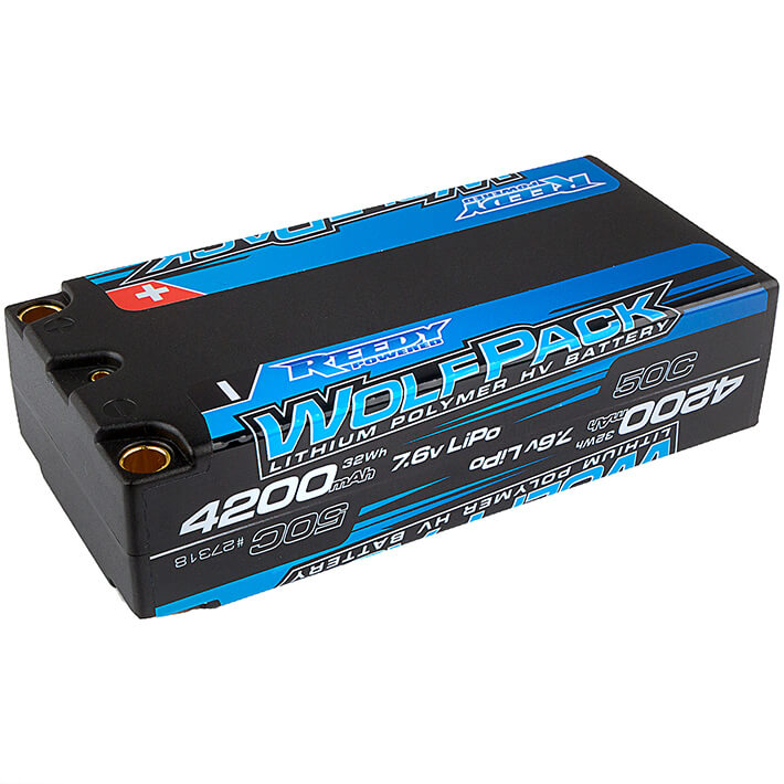 REEDY WOLFPACK HV-LIPO 4200MAH 50C 7.6V LIPO SHORTY BATTERY