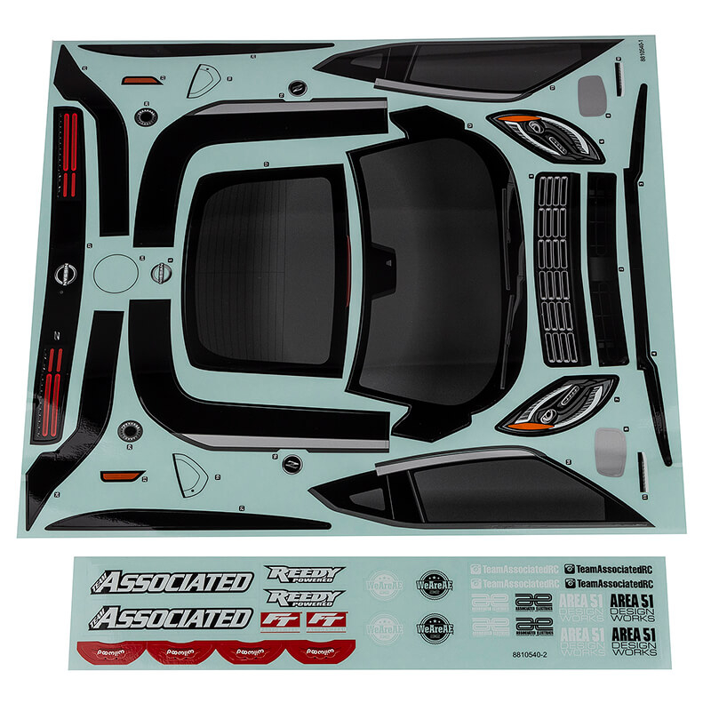 TEAM ASSOCIATED APEX 2 SPORT NISSAN Z DECAL SHEET