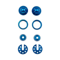 TEAM ASSOCIATED 6x6 ALUMINIUM SHOCK CAPS/COLLARS/SPRING CUPS, BLUE