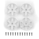 TEAM ASSOCIATED DC10 FT ADJ. WHEEL FACE PLATE, WHITE (4)