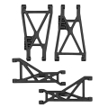 TEAM ASSOCIATED RC10GT FRONT & REAR SUSPENSION ARMS BLACK