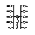 TEAM ASSOCIATED RC10 SHOCK ROD END SET BLACK
