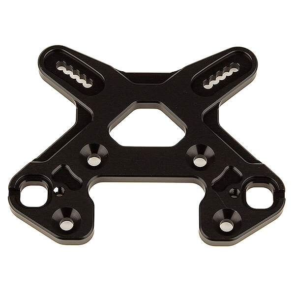 TEAM ASSOCIATED RC8B4 FRONT SHOCK TOWER, BLACK ALUMINUM