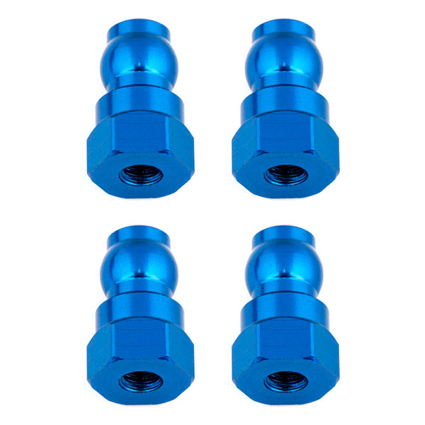 TEAM ASSOCIATED SHOCK BUSHINGS 12MM BLUE ALUMINUM (4)