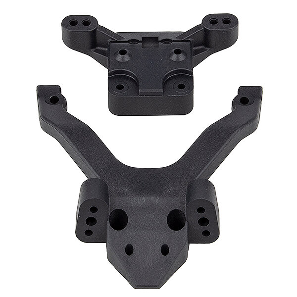 TEAM ASSOCIATED RC10B6.4 FT TOP PLATE AND BALLSTUD MOUNT, CARBON