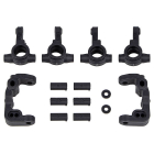TEAM ASSOCIATED RC10B6.4 -1MM SCRUB CASTER AND STEERING BLOCKS, CARBON