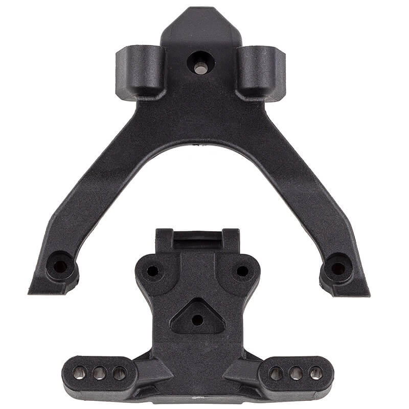 TEAM ASSOCIATED RC10B7 FT TOP PLATE & BALLSTUD MOUNT, CARBON