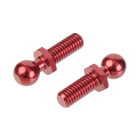 CORALLY ALUM. THREADED BALL 4.25MM 2 PCS