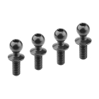 CORALLY BALL END DIA. 4.8MM THREAD 6MM STEEL 4 PCS