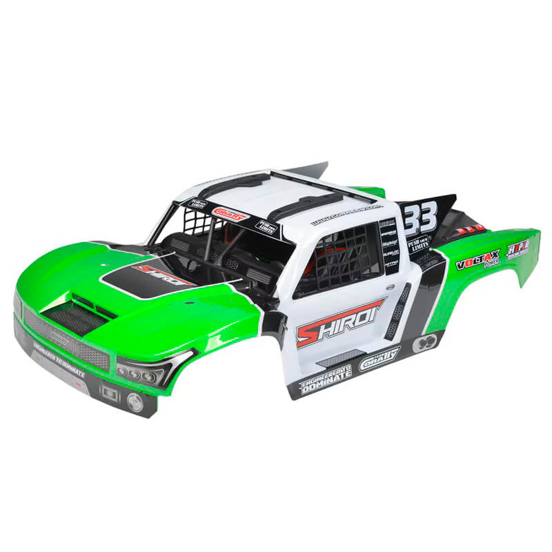 CORALLY BODY SHIROI + DRIVER INTERIOR + ROLL CAGE + BODY ACCESSORIES - GREEN CUT CORALLY BODY SHIROI + DRIVER INTERIOR + ROLL CAGE + BODY ACCESSORIES - GREEN CUT