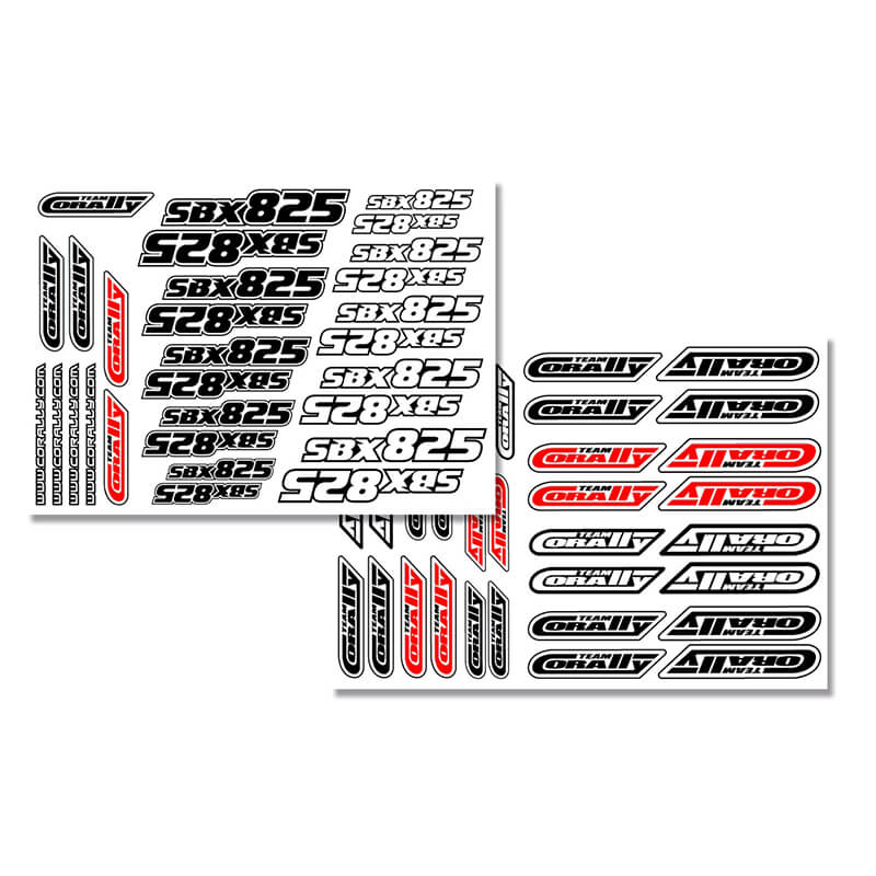CORALLY BODY DECAL SHEET - SBX-825 PRE-CUT CORALLY BODY DECAL SHEET - SBX-825 PRE-CUT