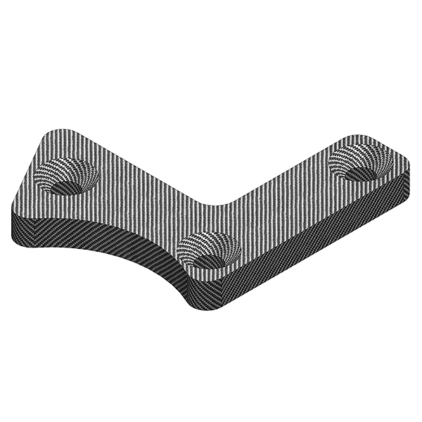 CORALLY SUSPENSION ARM STIFFENER B LOWER FRONT LEFT GRAPHITE 3MM 1PC