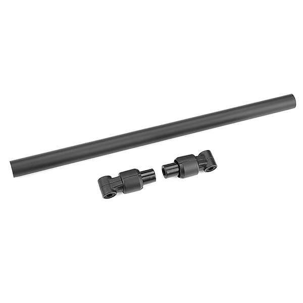CORALLY CHASSIS TUBE FRONT 197.5MM ALUMINUM BLACK 1 SET