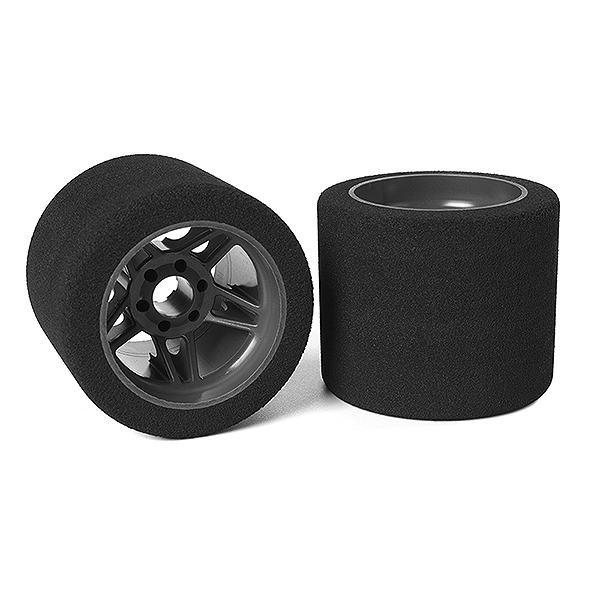 CORALLY ATTACK FOAM TYRES 1/8 SSX8 32 SHORE REAR 72MM CARBON FLEX RIMS 2PCS