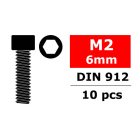 CORALLY STEEL SCREWS M2 X 6MM HEX SOCKET HEAD 10 PCS