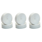 CENTRO 1/10 DISHED BUGGY FRONT 2WD SLIM WHEEL WHITE - 3 PAIRS