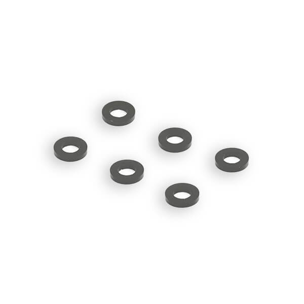 CENTRO BLACK M3 FLAT WASHER 5.75mm x 1.0mm (6)