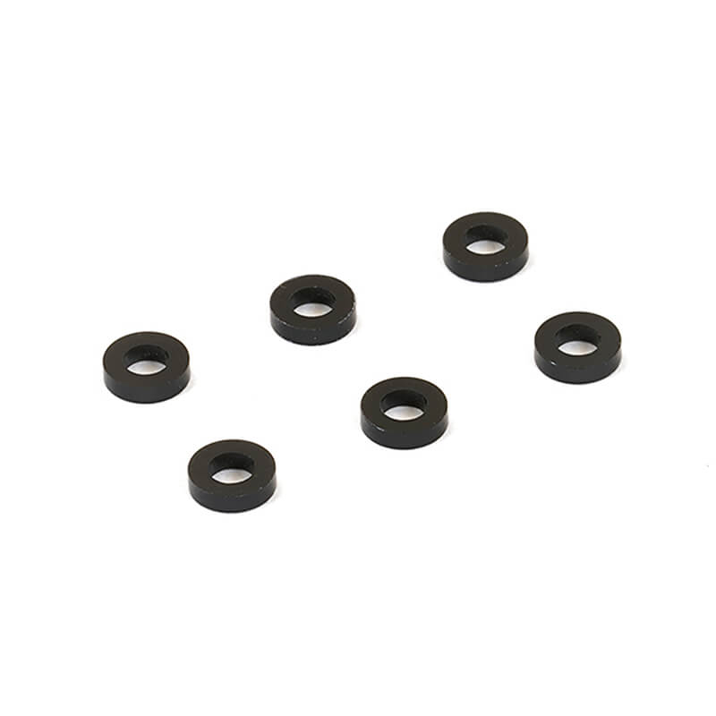 CENTRO BLACK M3 FLAT WASHER 5.75mm x 1.5mm (6)