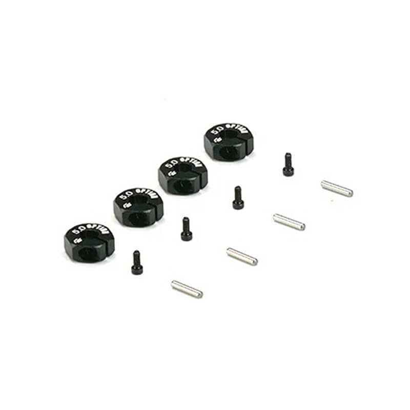 CARISMA 12MM ALUMINIUM WHEEL HEX SET (5MM) BLACK CARISMA 12MM ALUMINIUM WHEEL HEX SET (5MM) BLACK