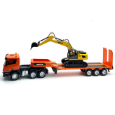 HUINA 9CH RC PLATFORM TRAILER & 6CH EXCAVATOR 2.4G SET 1:24