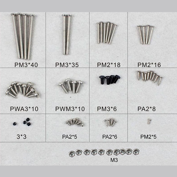 DYNAM CORSAIR F4U SCREW SET