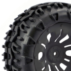 FASTRAX 1/10 KLAXON TRUCK TYRE MOUNTED ON 12-SPOKE (12mm HEX)