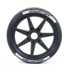 FASTRAX SUPAFORZA FRONT 45° TYRES/BLACK 17MM HEX WHEELS