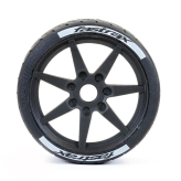 FASTRAX SUPAFORZA FRONT 52° TYRES/BLK 17MM HEX WHEELS