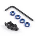 Fastrax M4 Engine Mounts w/F.H.Screws Blue