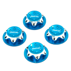 FASTRAX ANTIDUST 17MM SERRATED ALUMINIUM WHEEL NUTS (4) - BLU