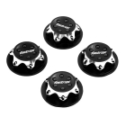 FASTRAX ANTIDUST 17MM SERRATED ALUMINIUM WHEEL NUTS (4) - BLA
