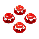 FASTRAX ANTIDUST 17MM SERRATED ALUMINIUM WHEEL NUTS (4) - RED