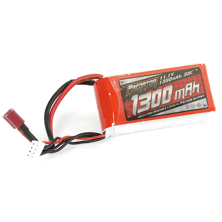 FMS 11.1V 3S 1300mAh LiPo Battery (Fox/Rafale/F4D-1/A4/ASW28/EZ) - DEANS CONNECTOR