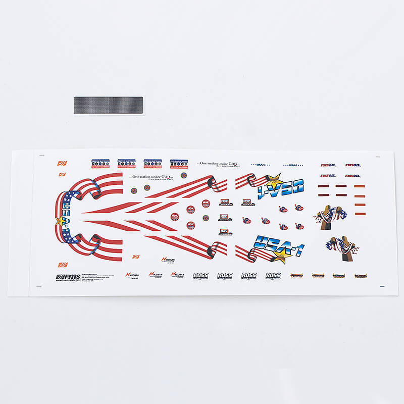 FMS 1:24 SMASHER 12402WH BODY DECAL SHEET (USA 1)