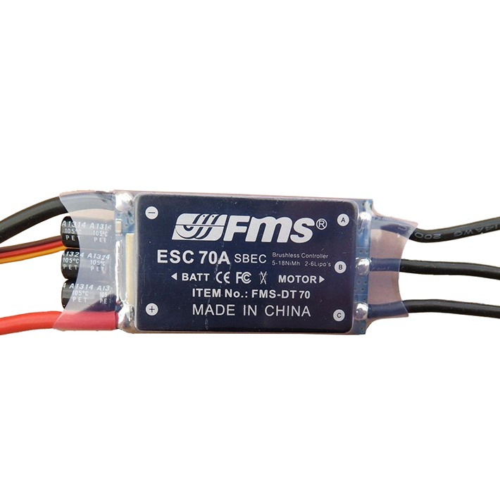 FMS 70A 5A SBEC ESC F4/ALP/P51D(V6&V7)/P51B/F4/P47 T28/Zero/F6F/FW190/BF109/0.8 P47