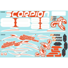 FMS 90MM SUPER SCORPION V2 ORANGE DECAL SHEET