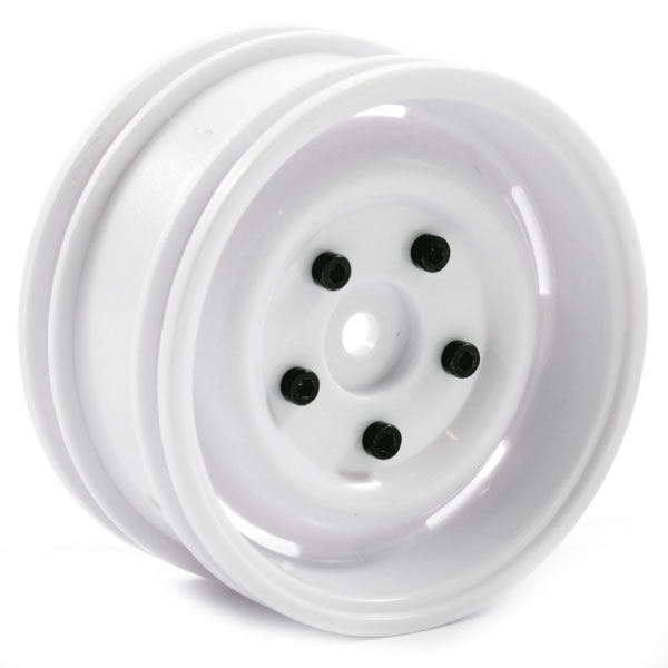 FTX OUTBACK STEEL LOOK LUG WHEEL (2) - WHITE