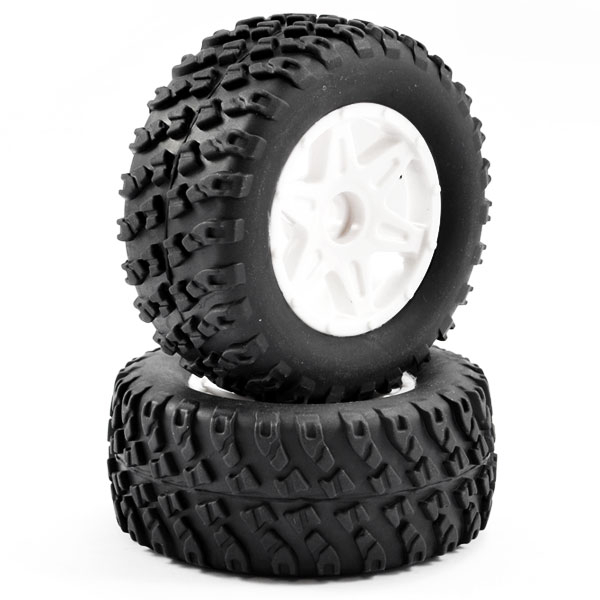 FTX COMET DESERT BUGGY FRONT MOUNTED TYRE & WHEEL WHITE