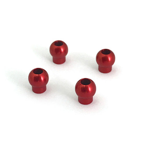 GMADE ALUMINIUM SHOCK UPPER BALL 6.8x7.6MM RED (4)