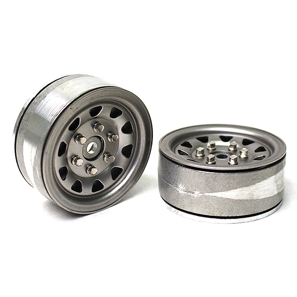 GMADE 1.9 SR04 BEADLOCK WHEELS (UNCOATED SILVER) (2)