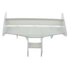 HoBao Hyper 9 1-Piece Rear Wing & Mount (Kit) (White)