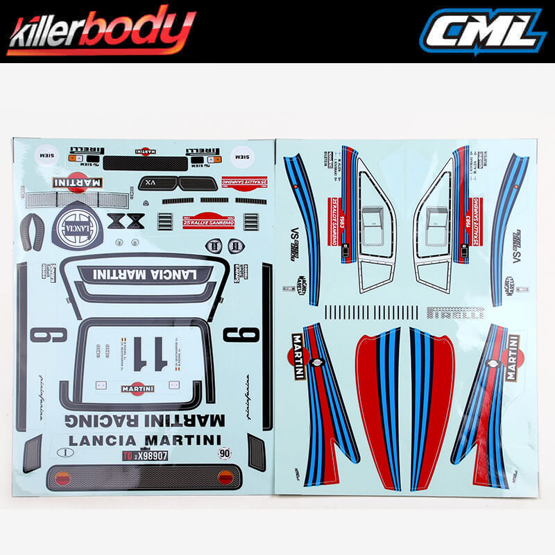 KILLERBODY LANCIA 037 190MM BODY DECAL SHEET