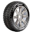 LOUISE RC B-PIRATE 1/8 FR/RR SOFT HEX 17MM SPOKE BLACK CHROME