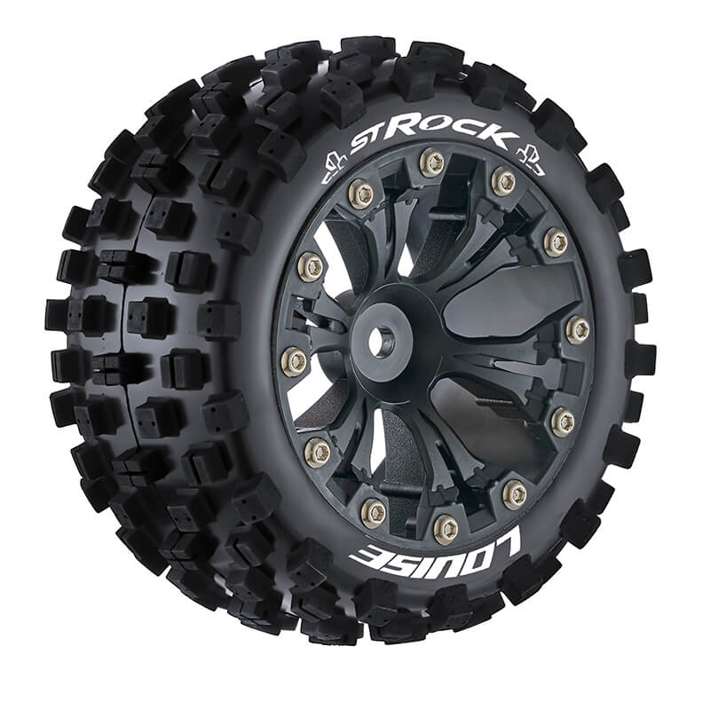 LOUISE RC ST-ROCK 1/10 SOFT 0 OFFSET BLACK EP STAMPEDE 2WD