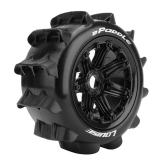 LOUISE RC B-PADDLE 1/5 REAR SPORT HEX 24MM BLACK BEADLOCK