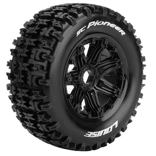 LOUISE RC SC-PIONEER 1/5 FR/RR SPORT HEX 24MM BLACK