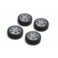 LOUISE RC 1/10 RALLY TYRES 6 SPOKE WHEEL-GRAY/ET-0MM(4PCS)