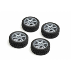 LOUISE RC 1/10 RALLY TYRES 6 SPOKE WHEEL-GRAY/ET-0MM(4PCS)
