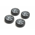LOUISE RC 1/10 SLICK TYRES 6 SPOKE WHEEL-GRAY/ET-0MM(4PCS)
