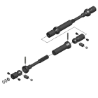 MIP X-DUTY, CENTER DRIVE KIT, 120MM TO 145MM W/ 5MM HUBS, AXIAL SMT10 MONSTER TRUCKS